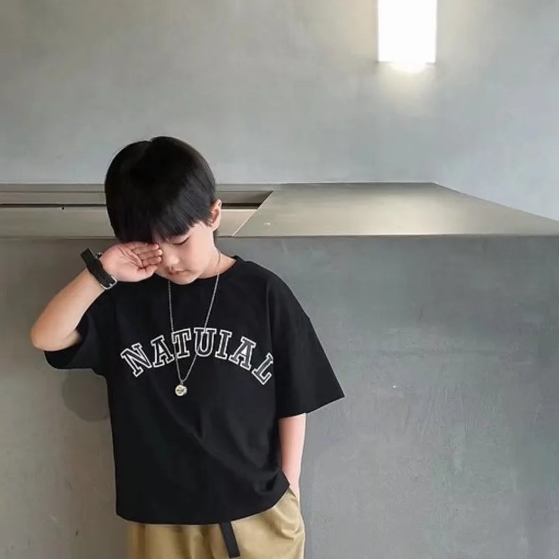 NATURALロゴ キッズTシャツ 夏定番