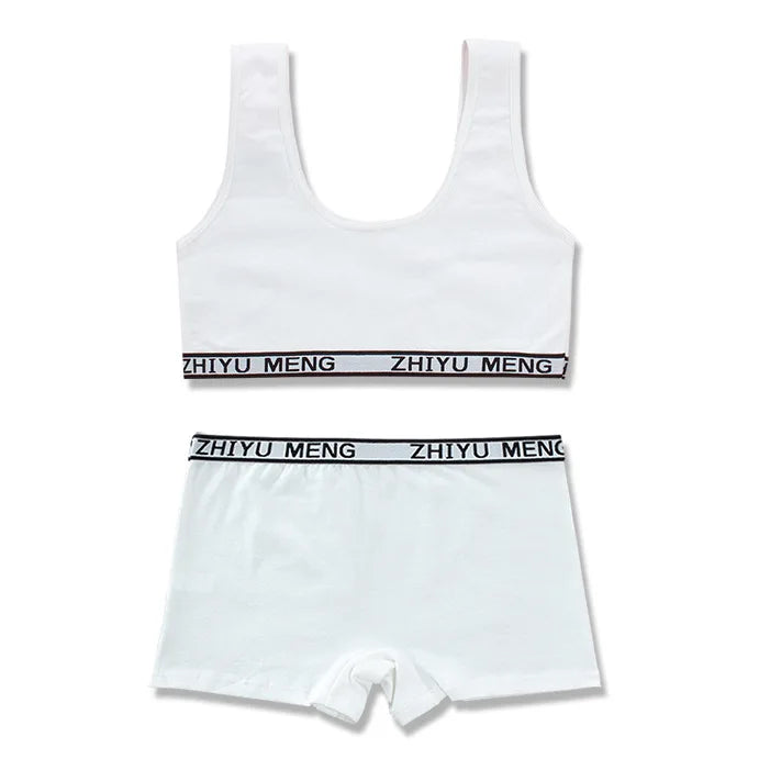 【上下セット】女の子用コットンブラ&ショーツセット