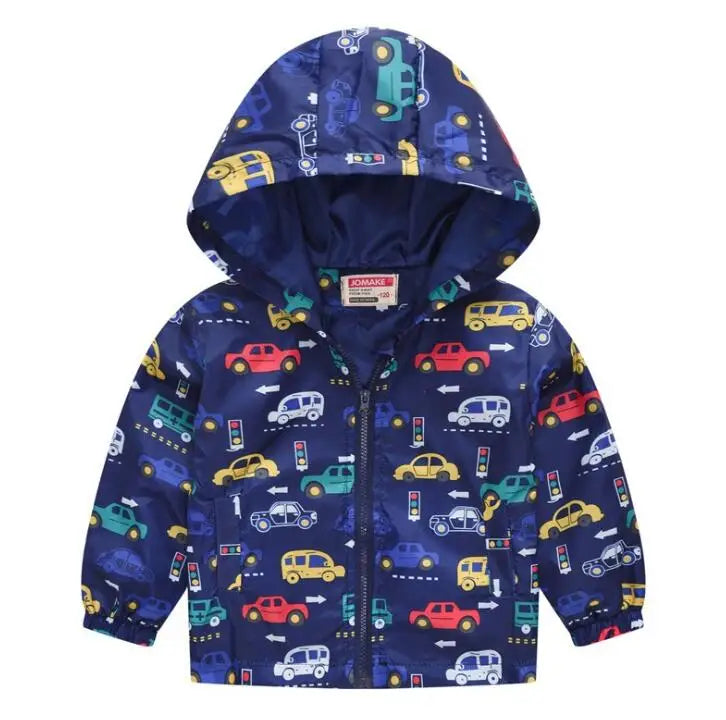 カラフルストライプ中綿ジャケット☃️フード付き暖かアウター