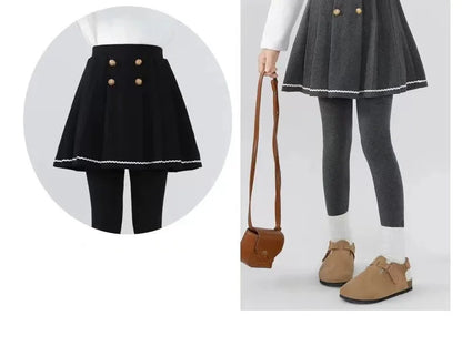 綿混スカート付きレギンス 伸縮性◎女の子