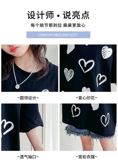 ハートいっぱい♡ゆるかわTシャツ