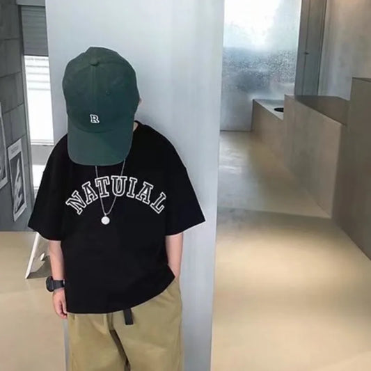 NATURALロゴ キッズTシャツ 夏定番