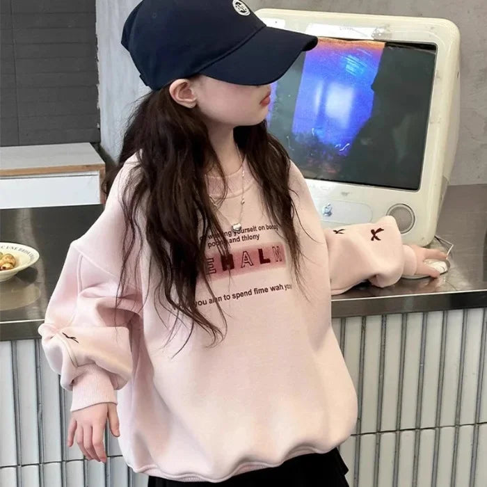 春秋スウェット♪やわらか素材のカジュアルトレーナー