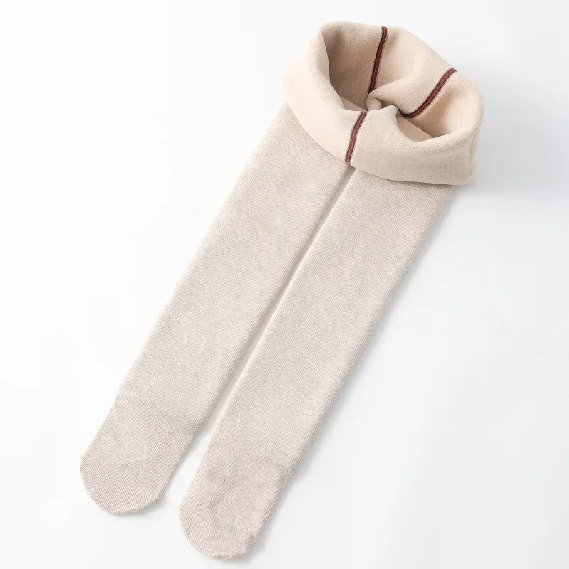 キッズ裏起毛タイツ 冬のあったか厚手レギンス