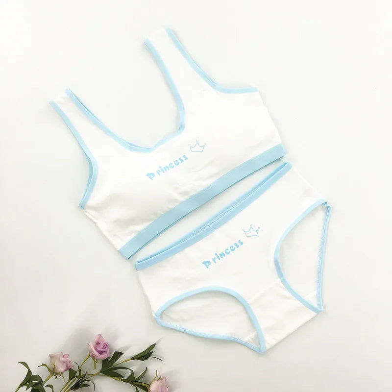 【上下セット】女の子用コットンインナーセット 綿100%