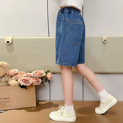 楽ちん♪ハーフデニム 膝丈パンツ👖✨