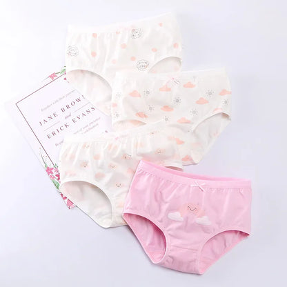 【4枚セット】やわらかコットン ガールズショーツ