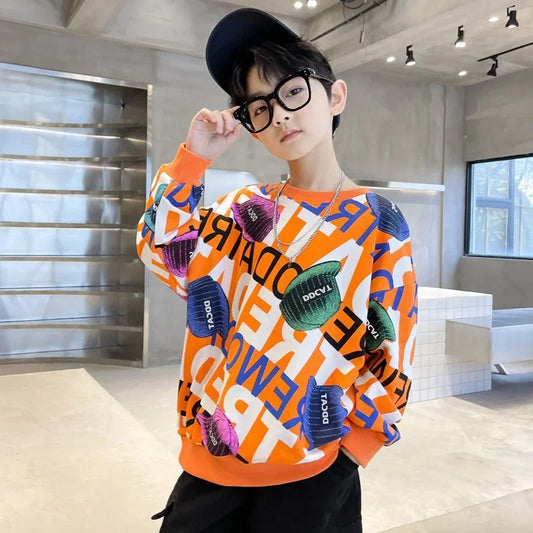 カラフルロゴ柄スウェット☆春秋レイヤードに