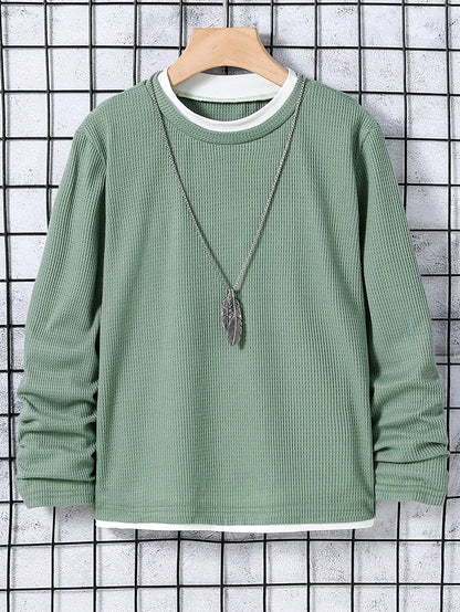 フェイクレイヤード長袖Tシャツ