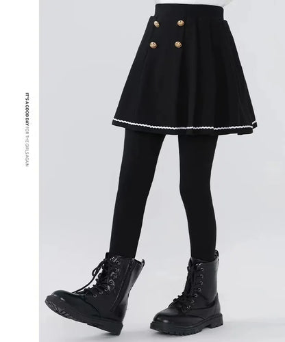 綿混スカート付きレギンス 伸縮性◎女の子