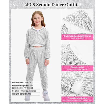 キラキラスパンコール✨ダンスセットアップ