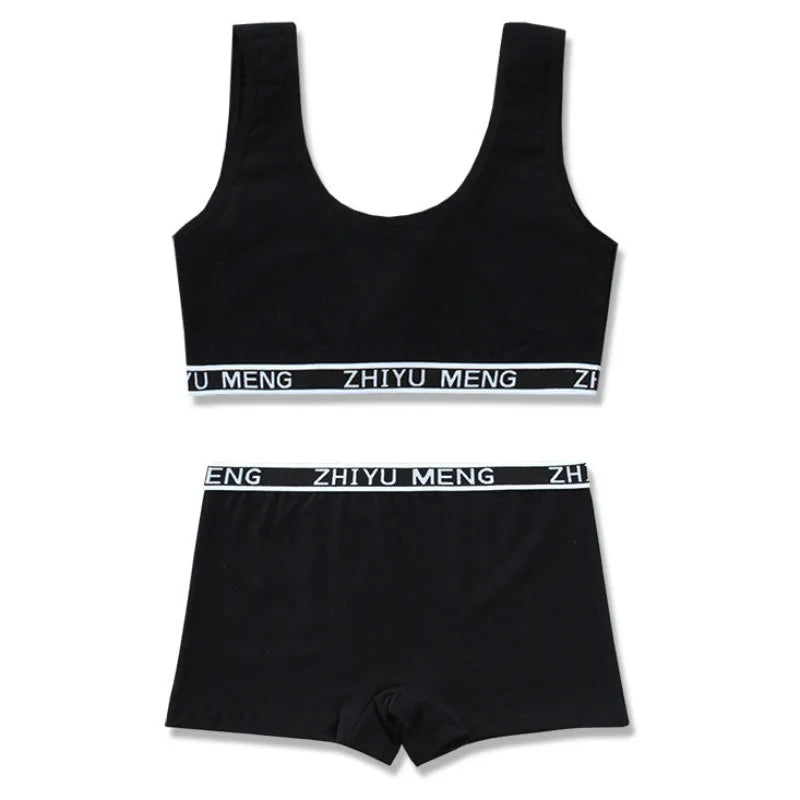 【上下セット】女の子用コットンブラ&ショーツセット