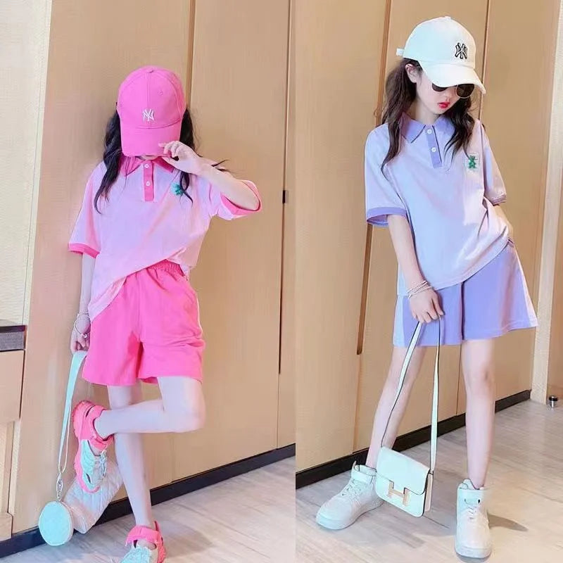 爽やかポロ＆ショーツセット🌈