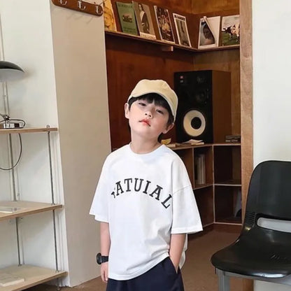 NATURALロゴ キッズTシャツ 夏定番