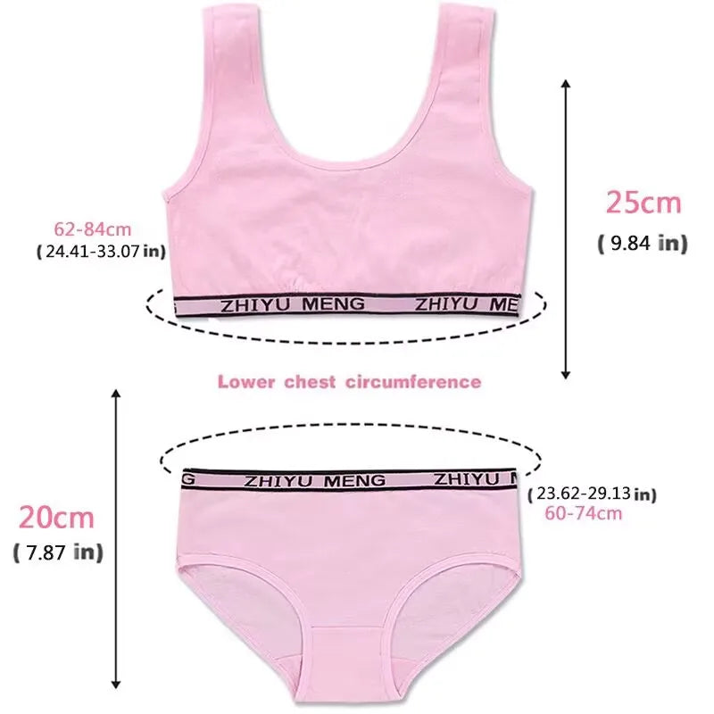 【上下セット】女の子用スポーツブラ&ショーツセット