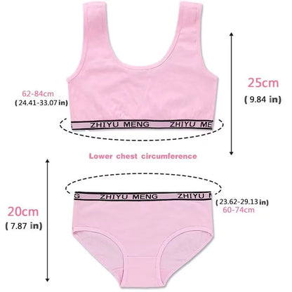 【上下セット】女の子用スポーツブラ&ショーツセット