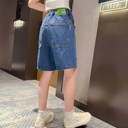 楽ちん♪ハーフデニム 膝丈パンツ👖✨