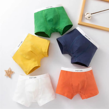 【5枚セット】やわらかコットン♪キッズボクサーパンツ