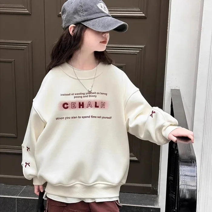 春秋スウェット♪やわらか素材のカジュアルトレーナー