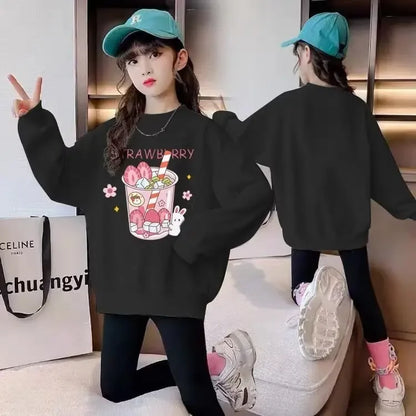 ストロベリードリンクプリントスウェット