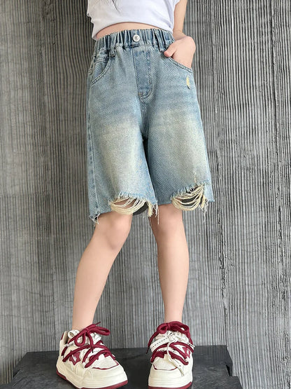 楽ちん♪デニムハーフパンツ🌟