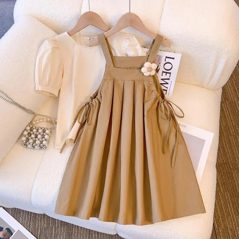 お花モチーフ付き プリンセスジャンパースカート