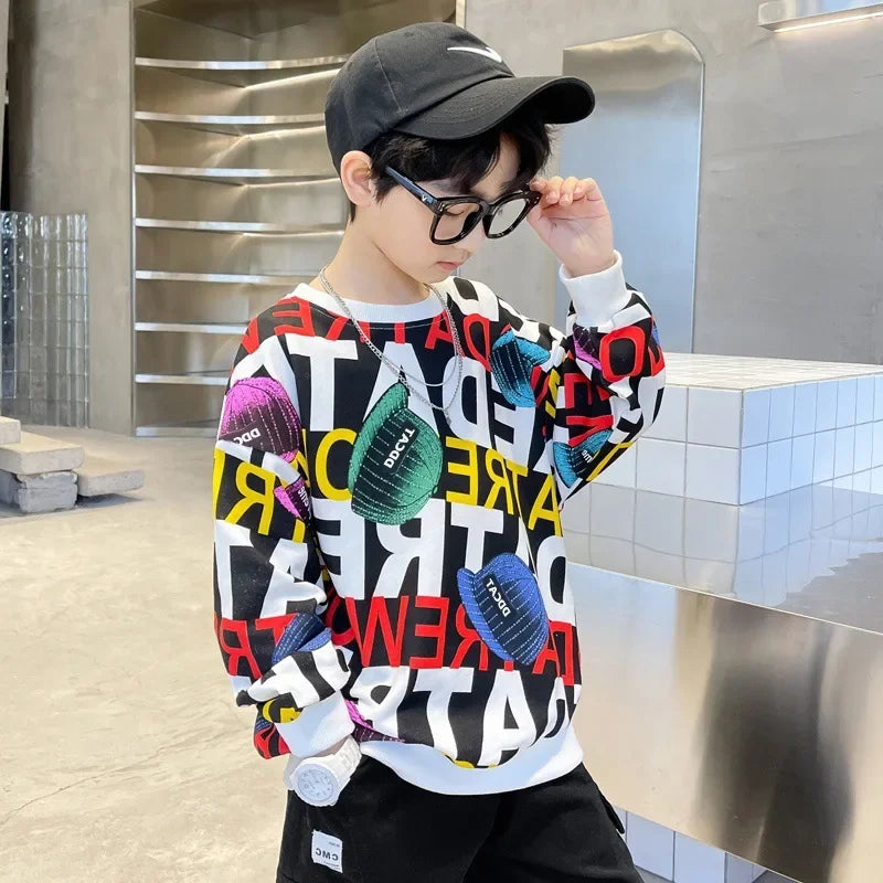 カラフルロゴ柄スウェット☆春秋レイヤードに