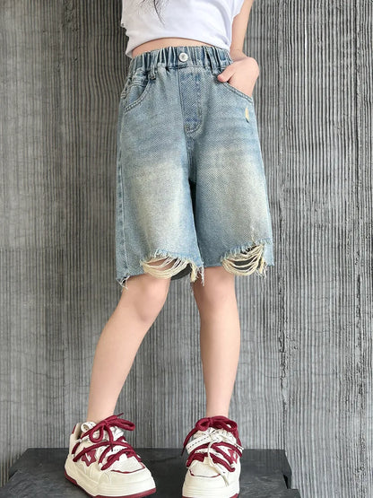 楽ちん♪デニムハーフパンツ🌟