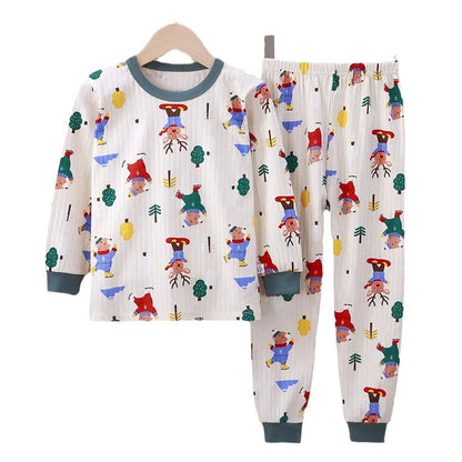 【上下セット】綿100%あったか長袖パジャマセット