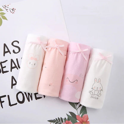 【4枚セット】やわらかコットン ガールズショーツ