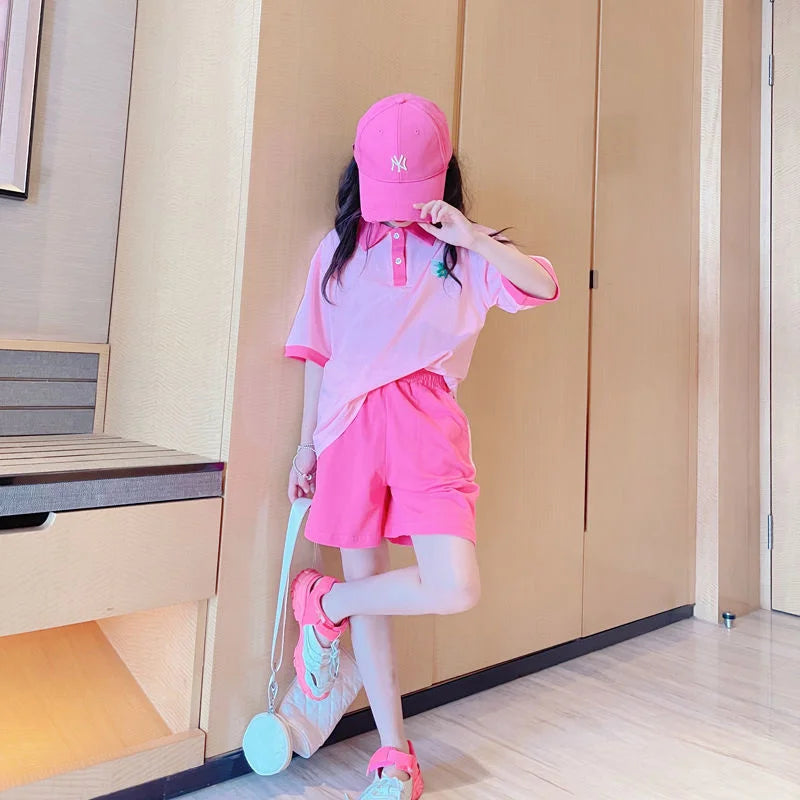 爽やかポロ＆ショーツセット🌈