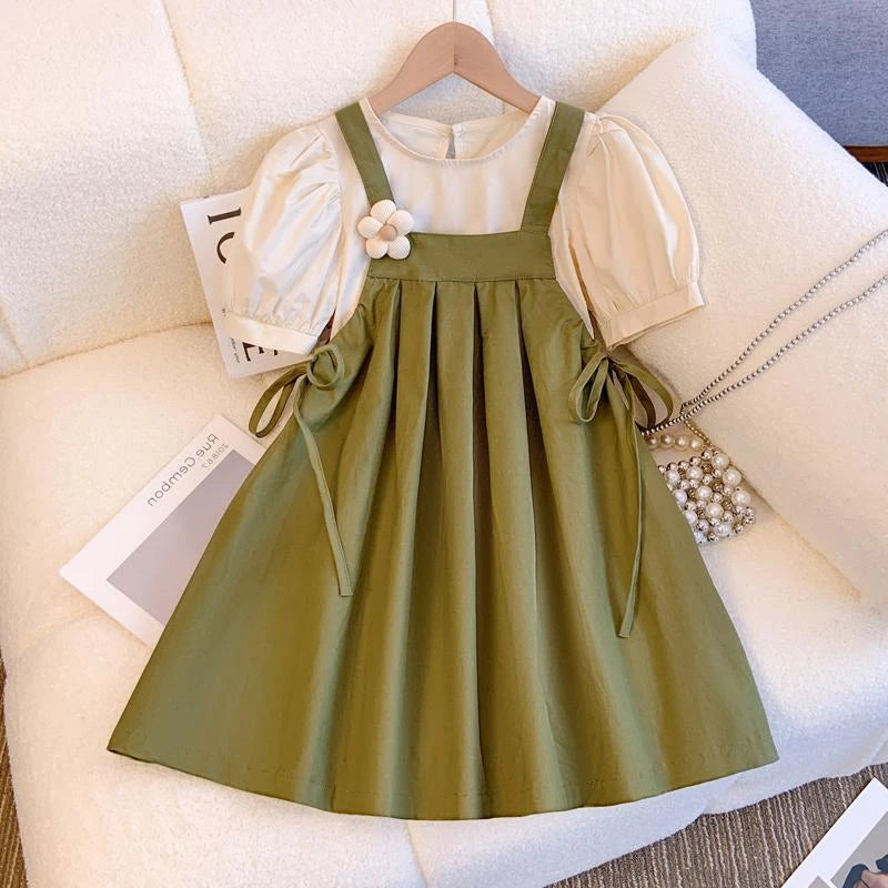 お花モチーフ付き プリンセスジャンパースカート