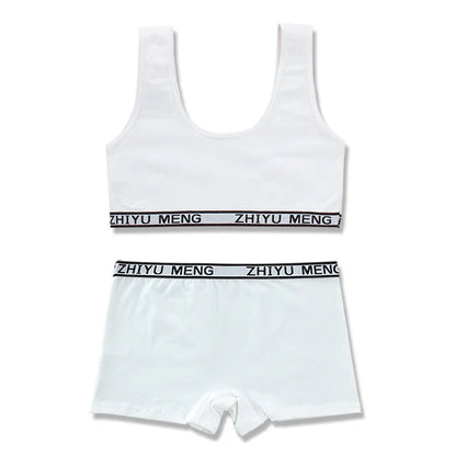 【上下セット】女の子用コットンブラ&ショーツセット