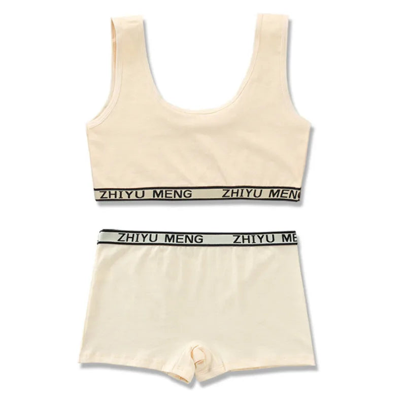 【上下セット】女の子用コットンブラ&ショーツセット