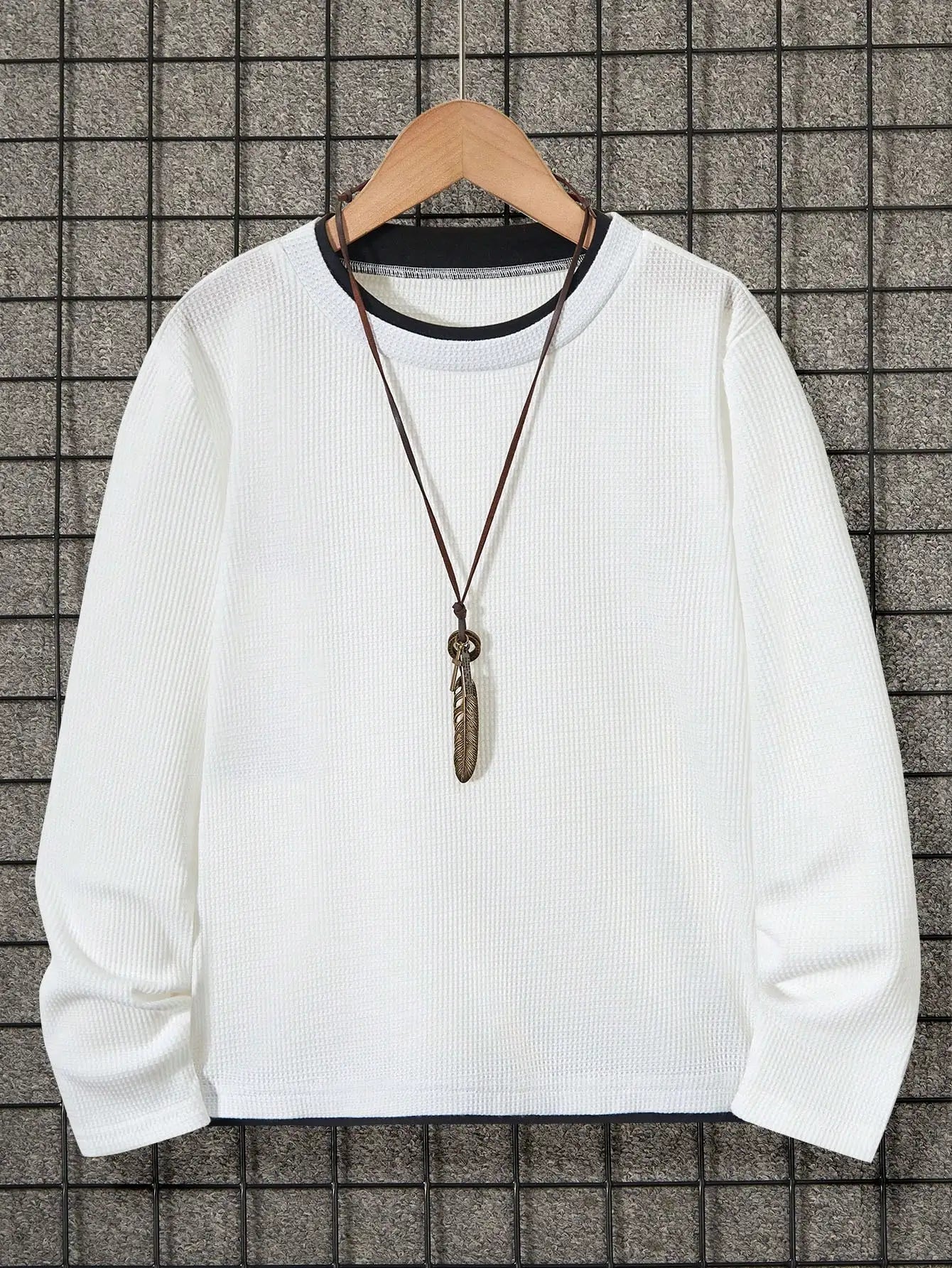 フェイクレイヤード長袖Tシャツ