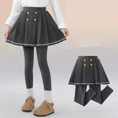 綿混スカート付きレギンス 伸縮性◎女の子