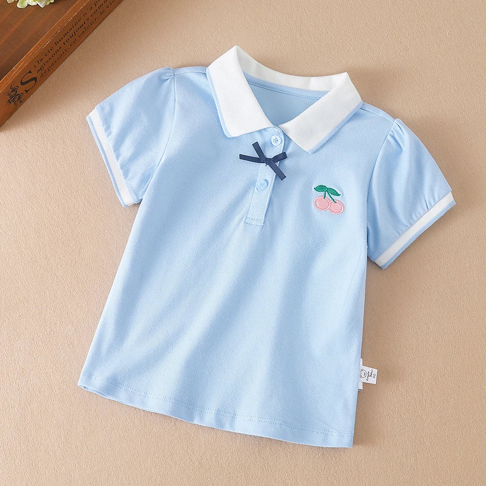 スイートチェリー刺繍ポロシャツ