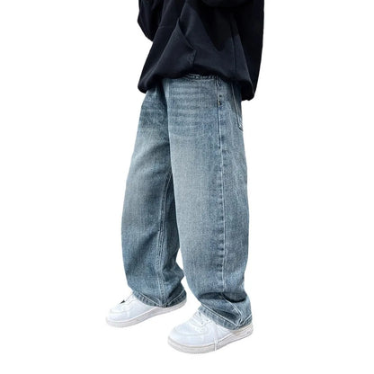 ストリート系 ワイドデニム
