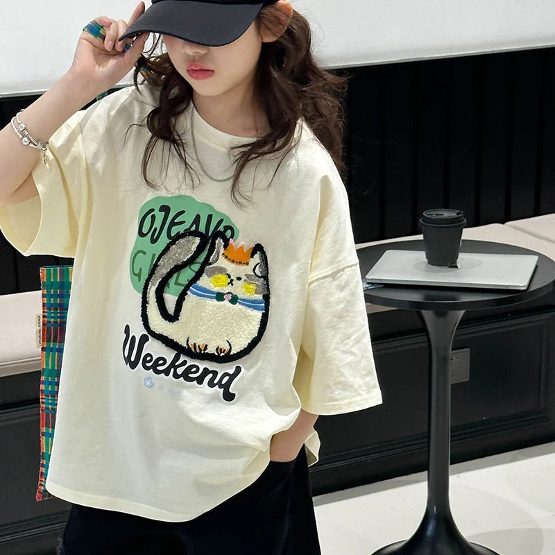 ゆるかわネコちゃん♪コットンTシャツ