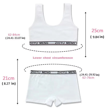 【上下セット】女の子用コットンブラ&ショーツセット