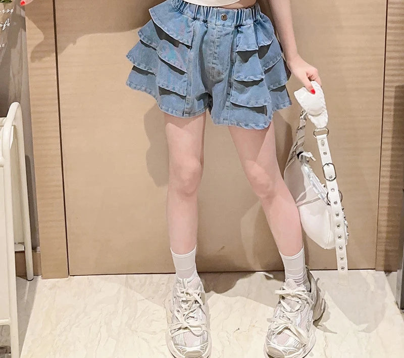 フリルデニムセットアップ🎀夏のお出かけコーデ