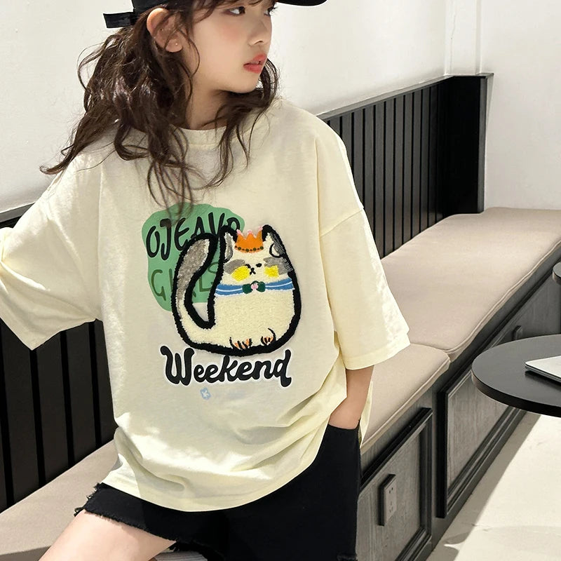 ゆるかわネコちゃん♪コットンTシャツ