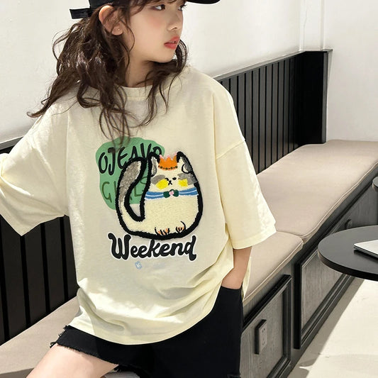 ゆるかわネコちゃん♪コットンTシャツ