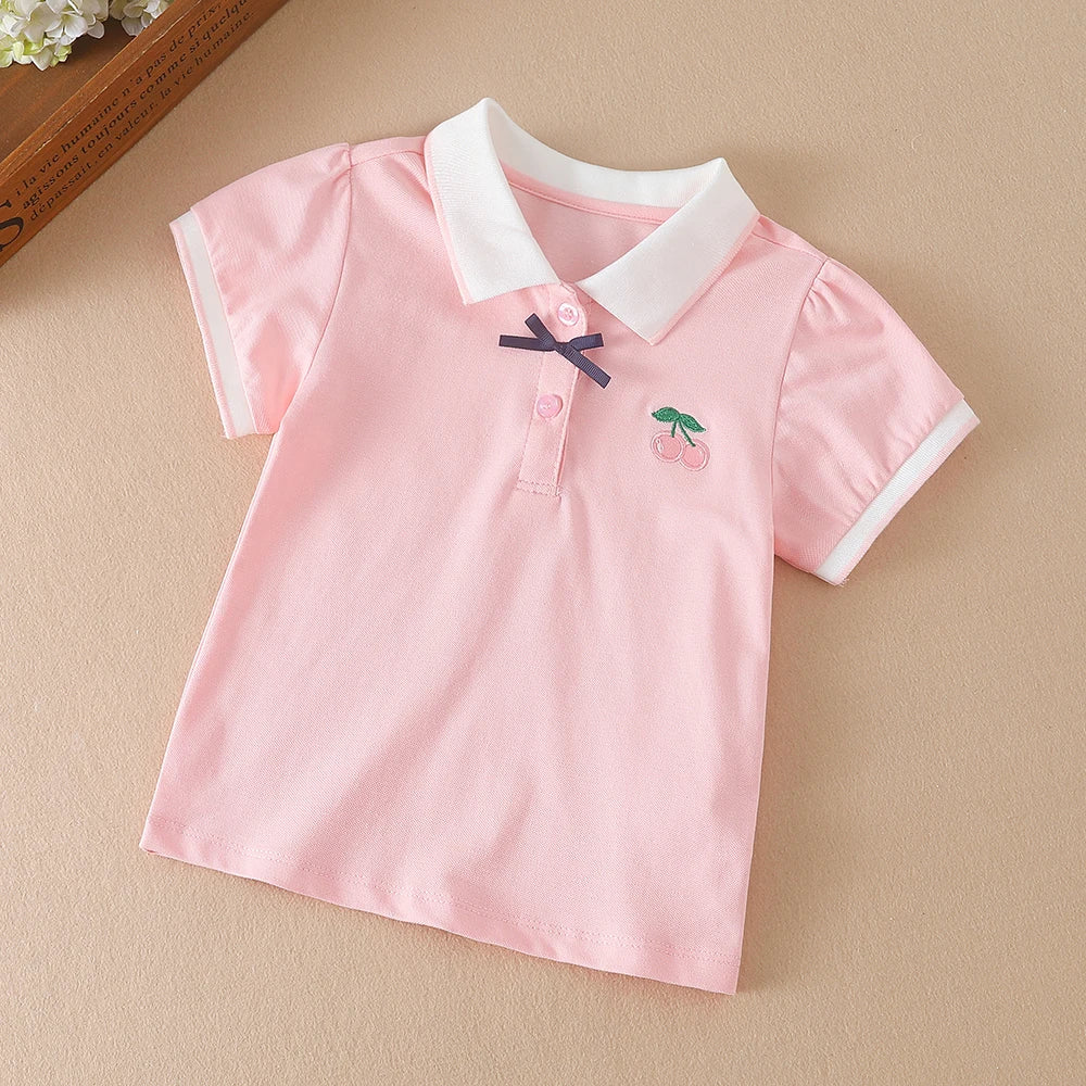 スイートチェリー刺繍ポロシャツ