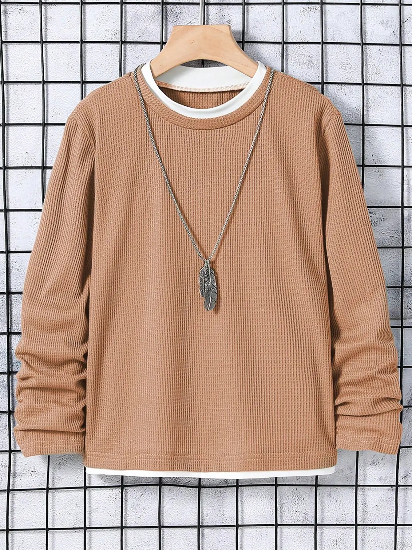 フェイクレイヤード長袖Tシャツ