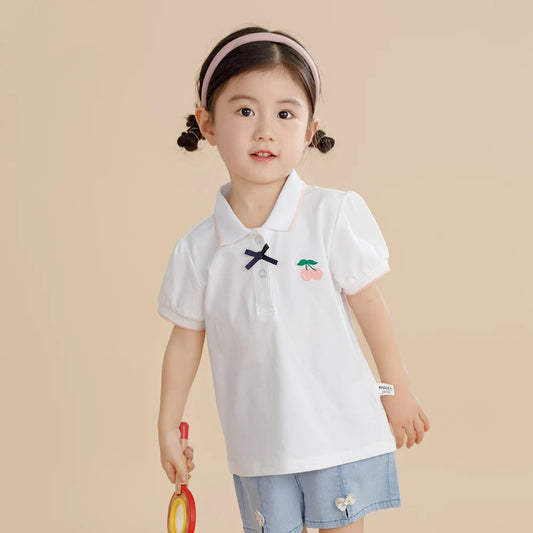 スイートチェリー刺繍ポロシャツ