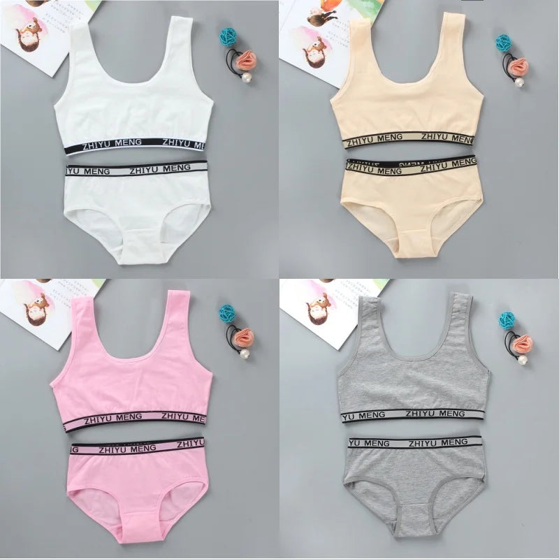 【上下セット】女の子用スポーツブラ&ショーツセット