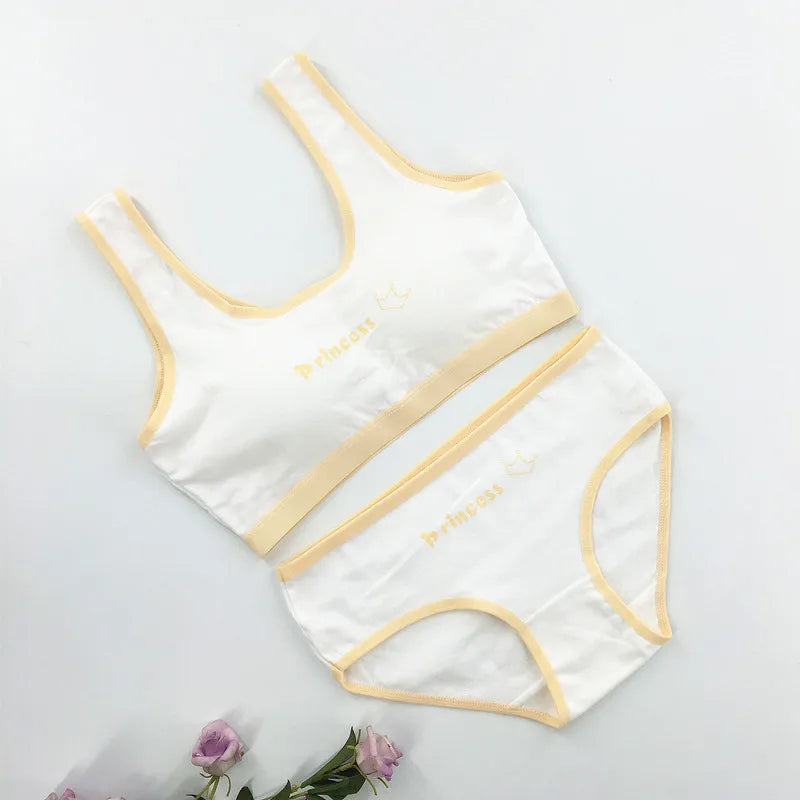 【上下セット】女の子用コットンインナーセット 綿100%