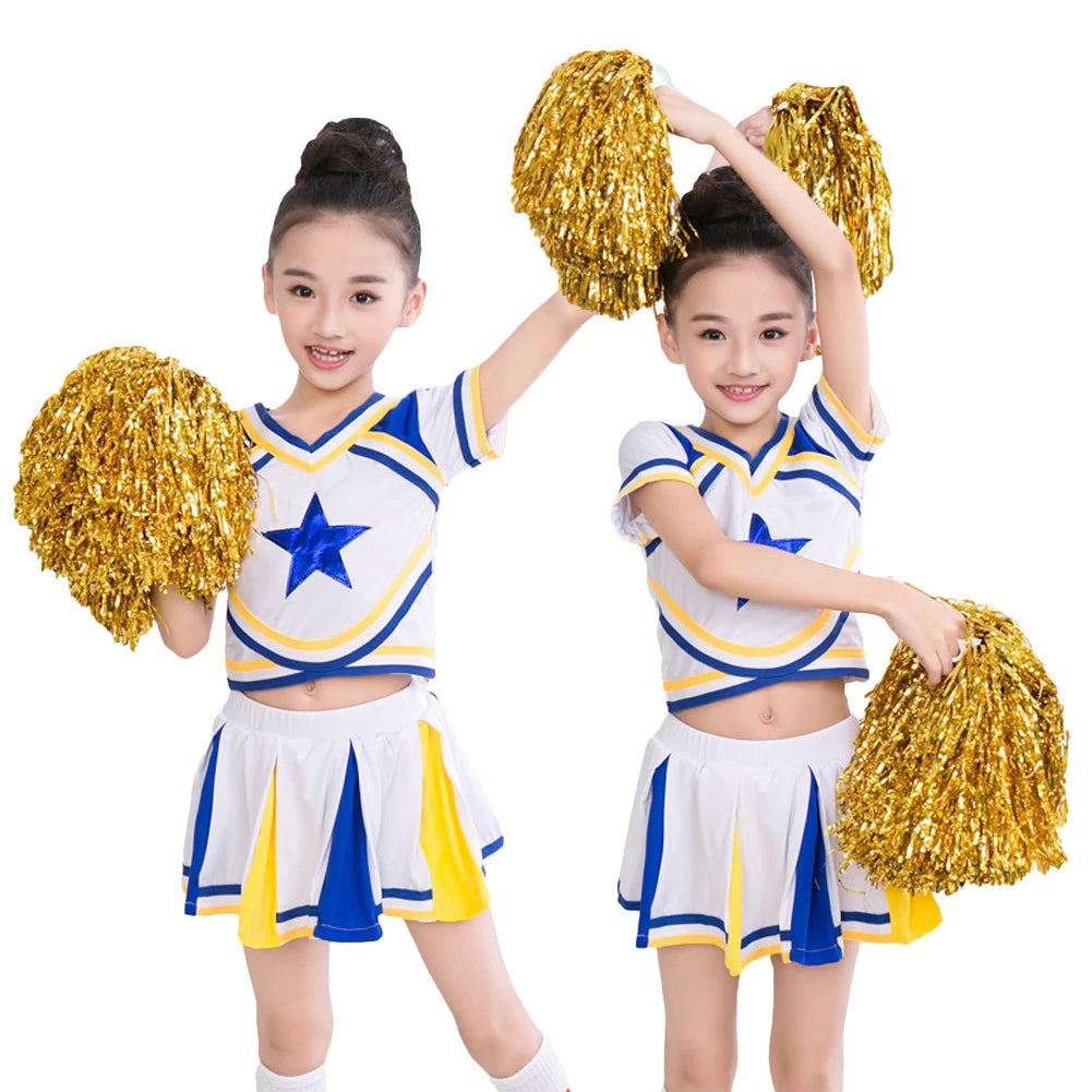 キッズチアリーダー衣装セット★ポンポン&ソックス付き