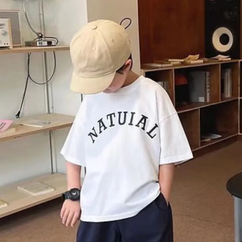 NATURALロゴ キッズTシャツ 夏定番